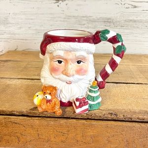 Santa mug cic Tis the season ceramic decor Christmas